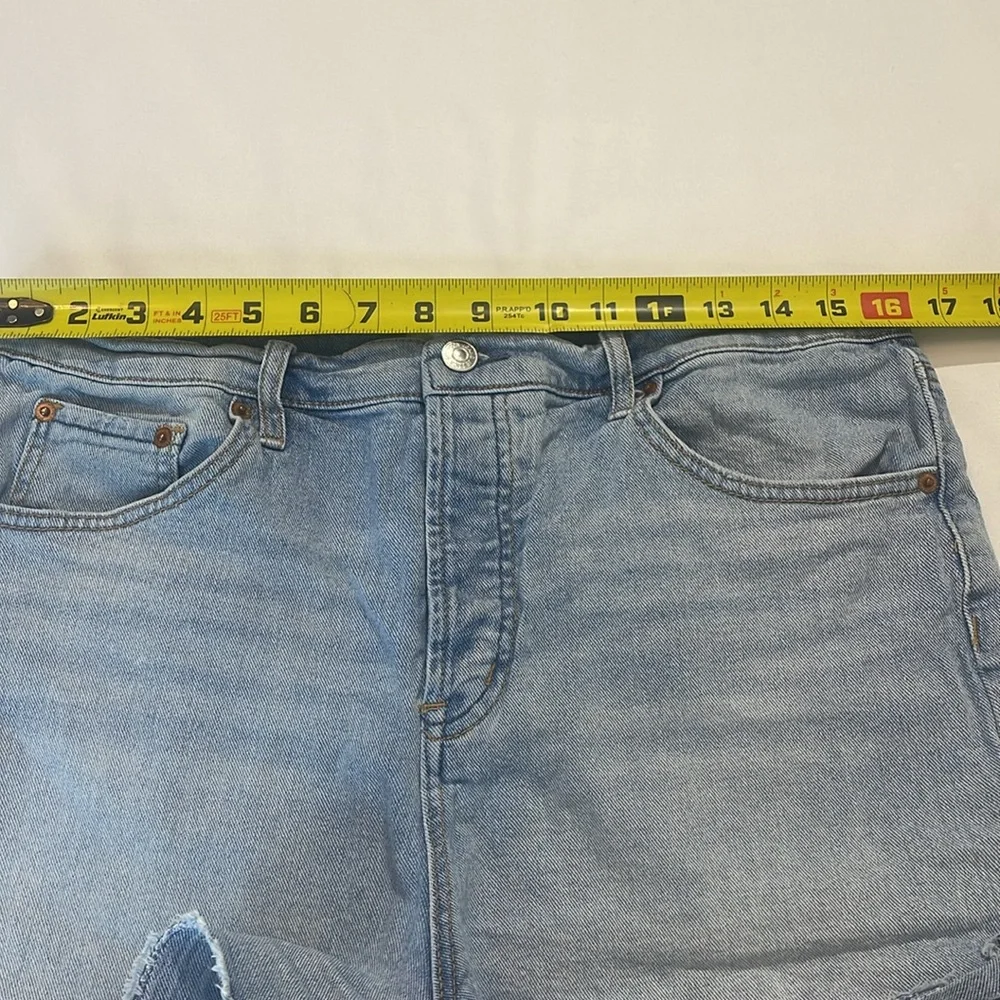 JESSICA SIMPSON INFINITE HIGH WASTE  SIZE 32 Women's Blue Denim Shorts